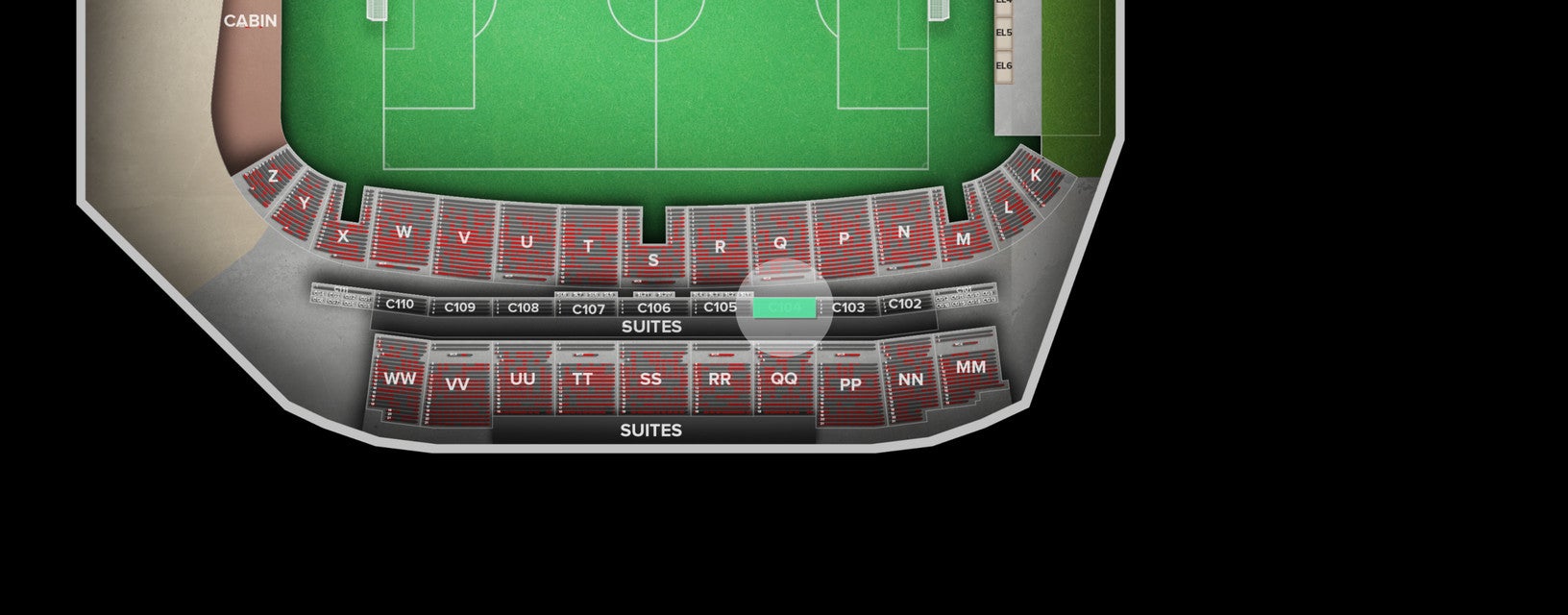 Seat view from Club