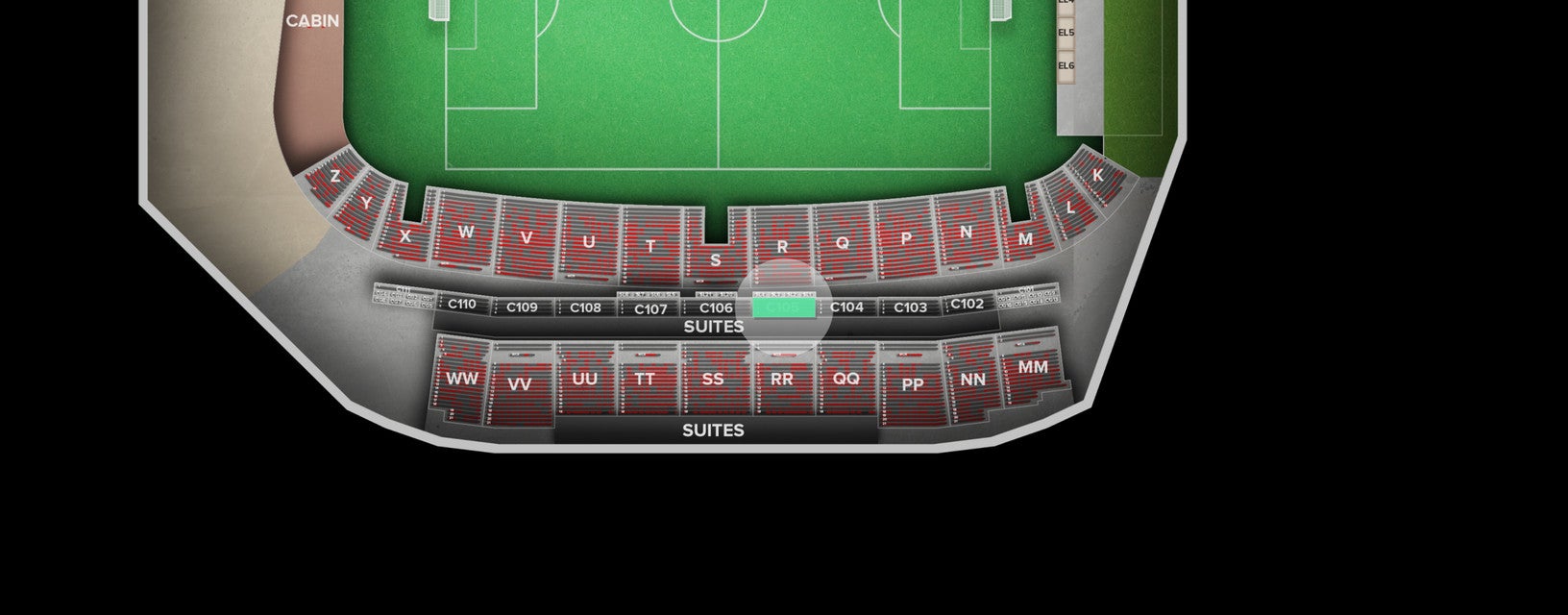 Seat view from Club