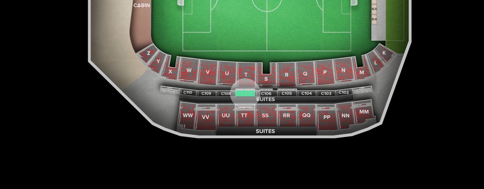 Seat view from Club