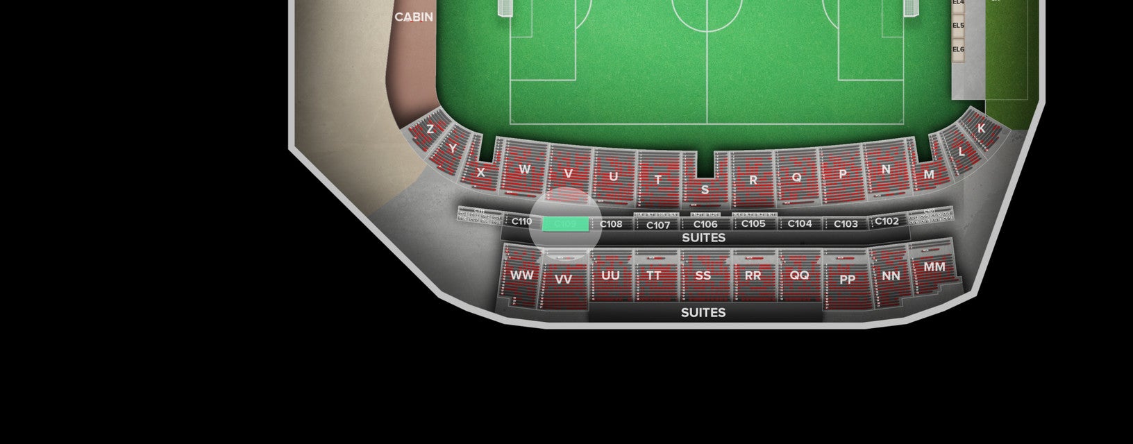 Seat view from Club