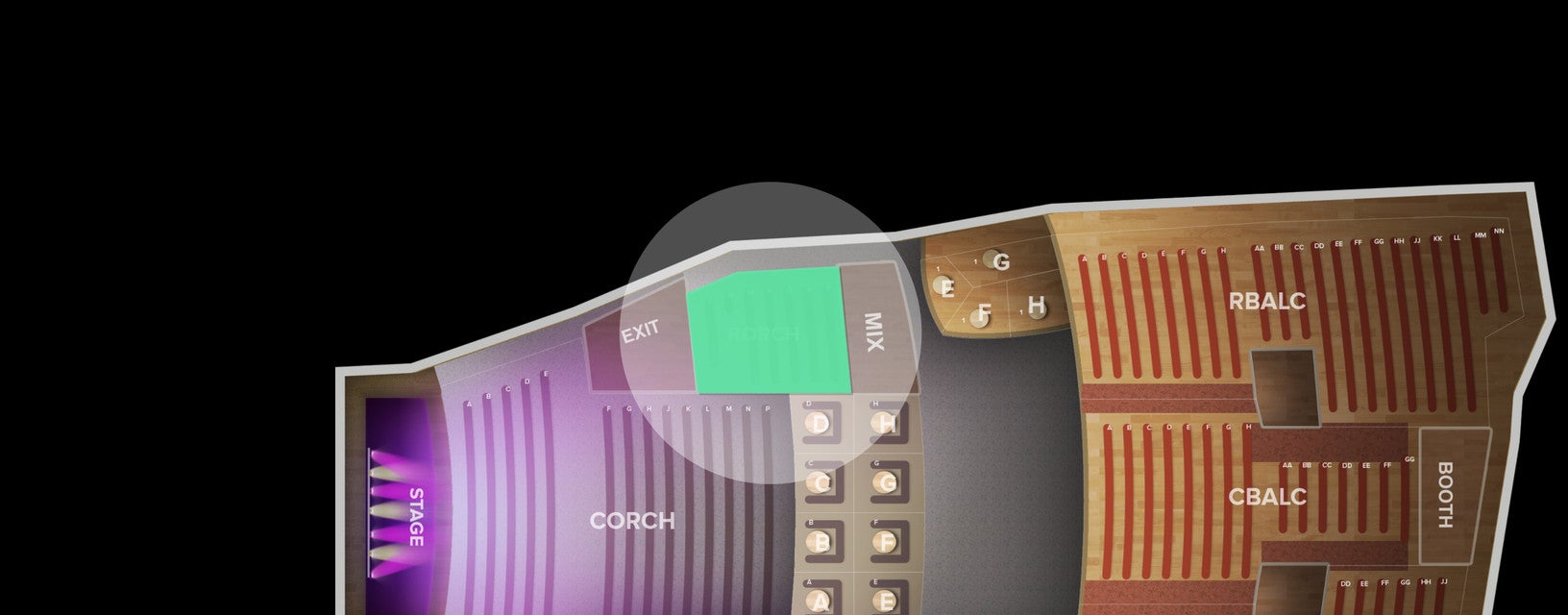 Seat view from Right Orchestra