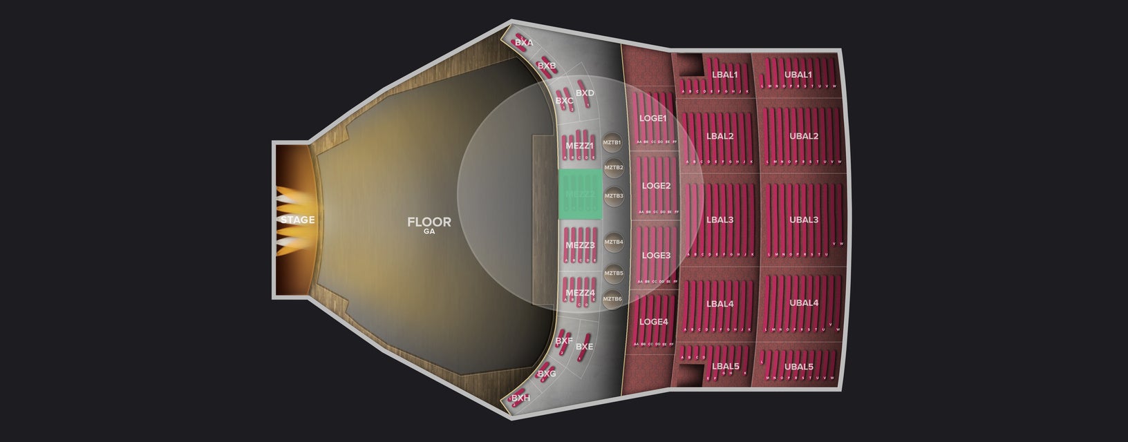 Seat view from Mezzanine