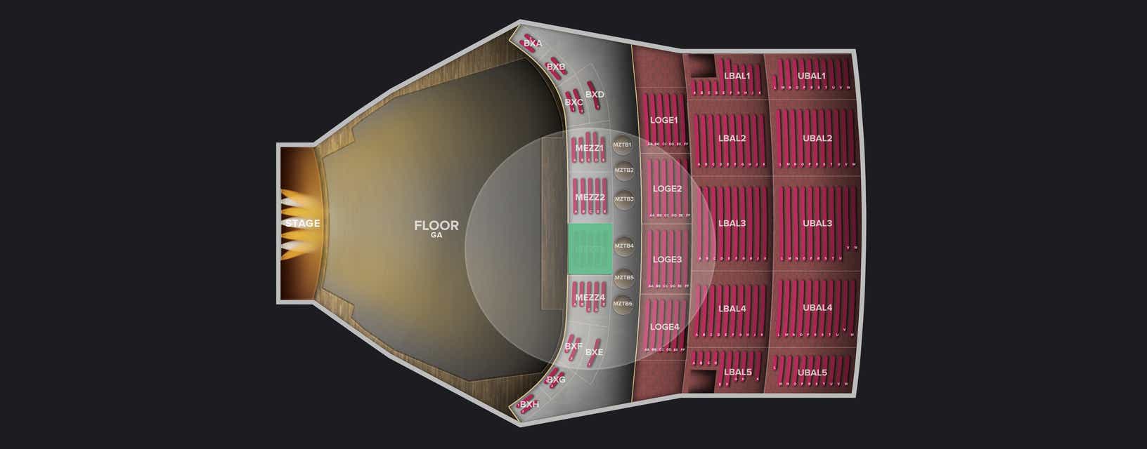 Seat view from Mezzanine