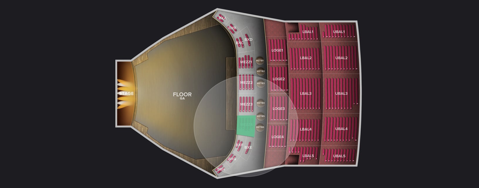 Seat view from Mezzanine