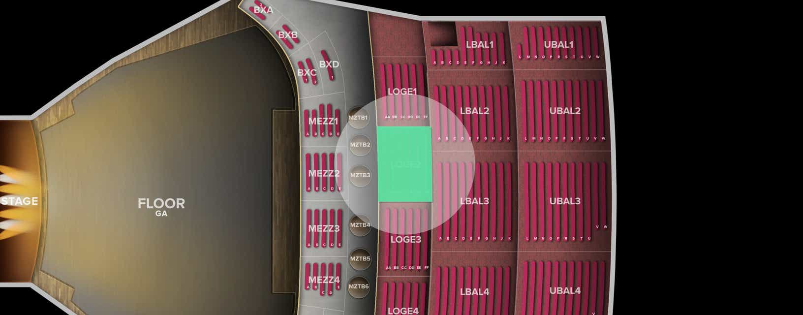 Seat view from Loge