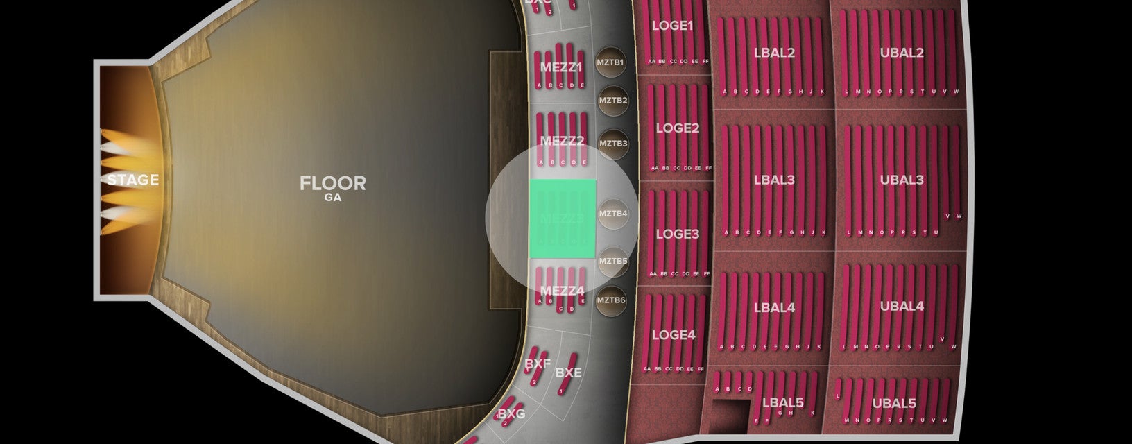 Seat view from 