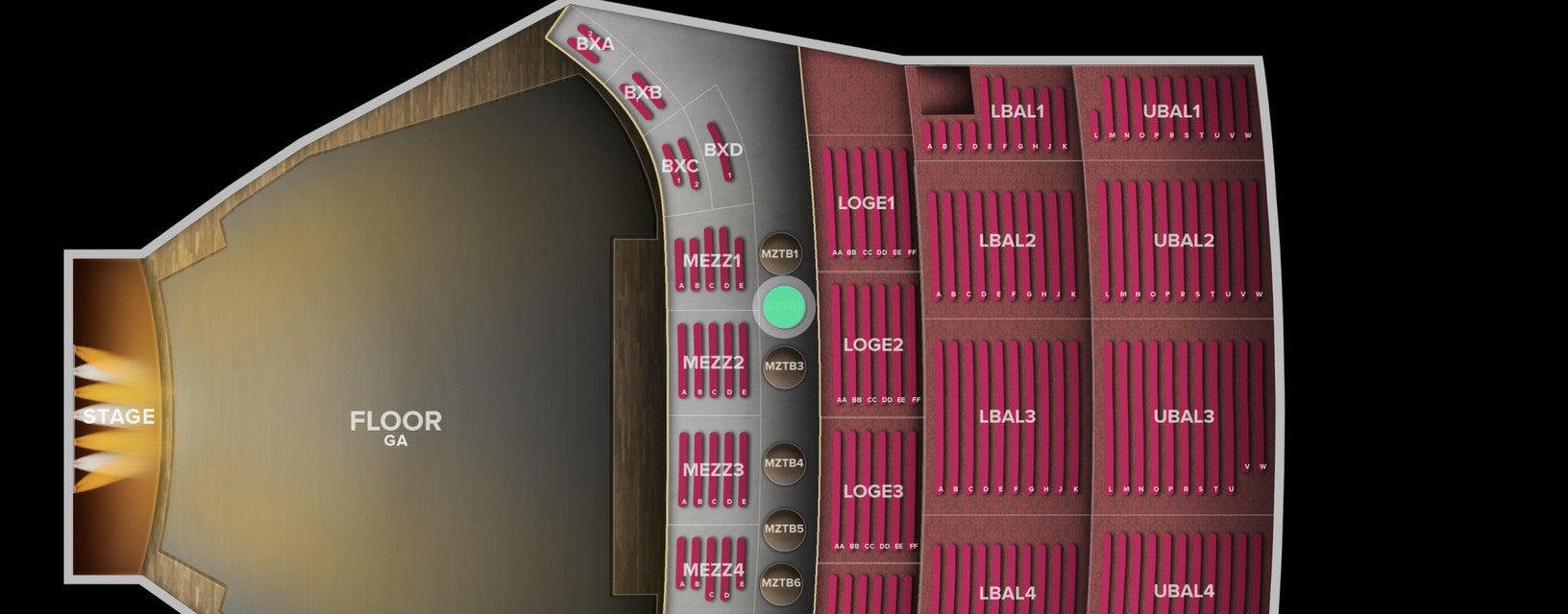 Seat view from 