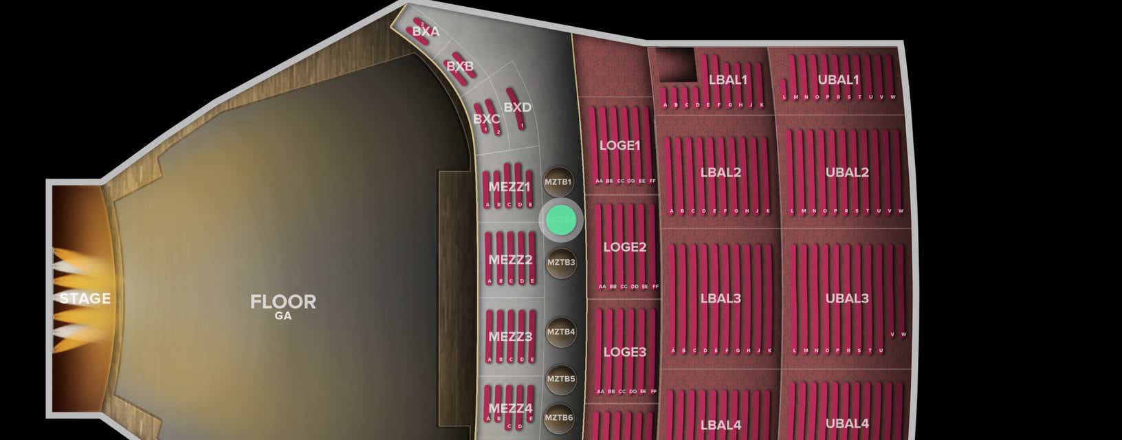 Seat view from