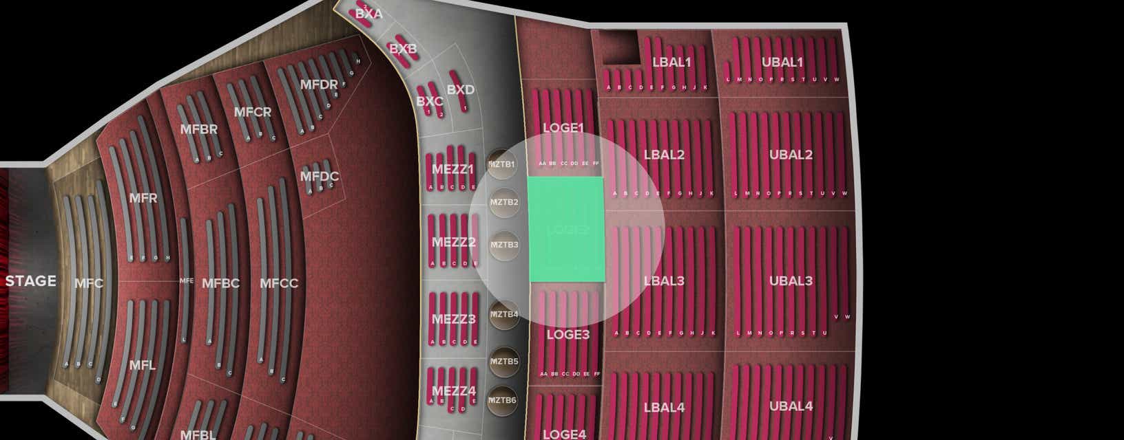 Seat view from Loge