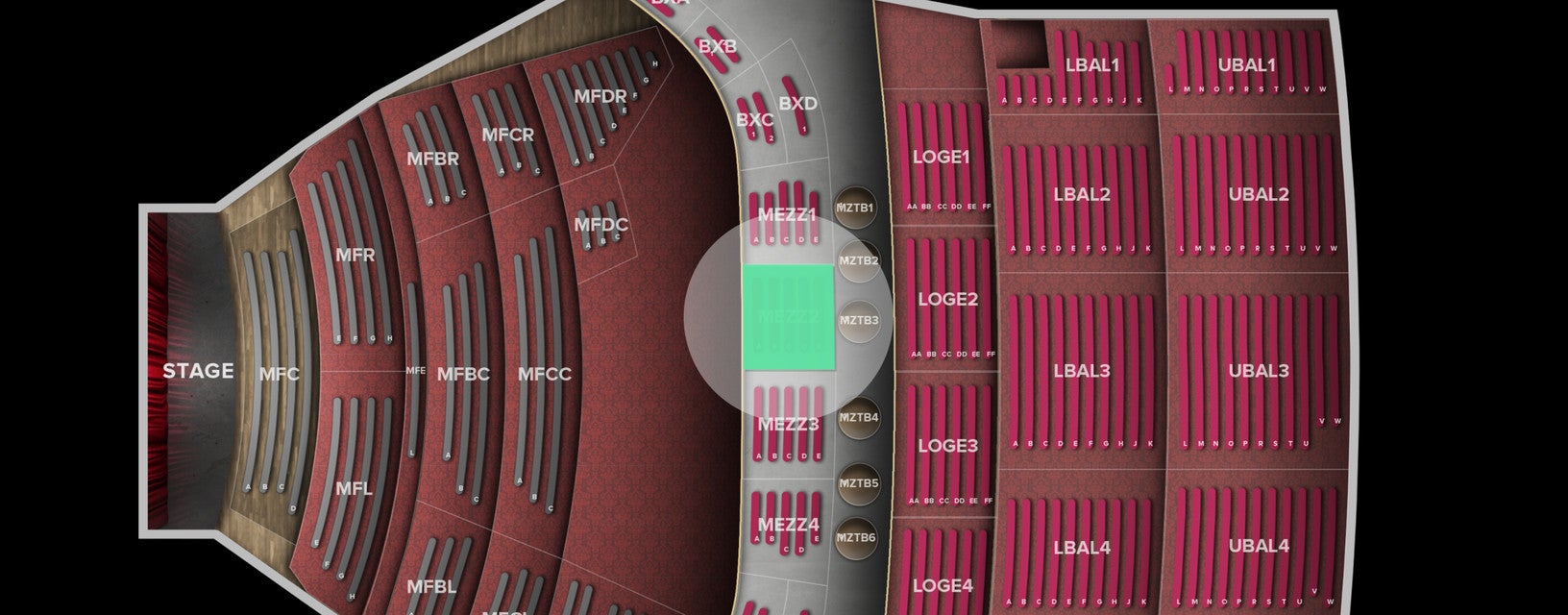 Seat view from 