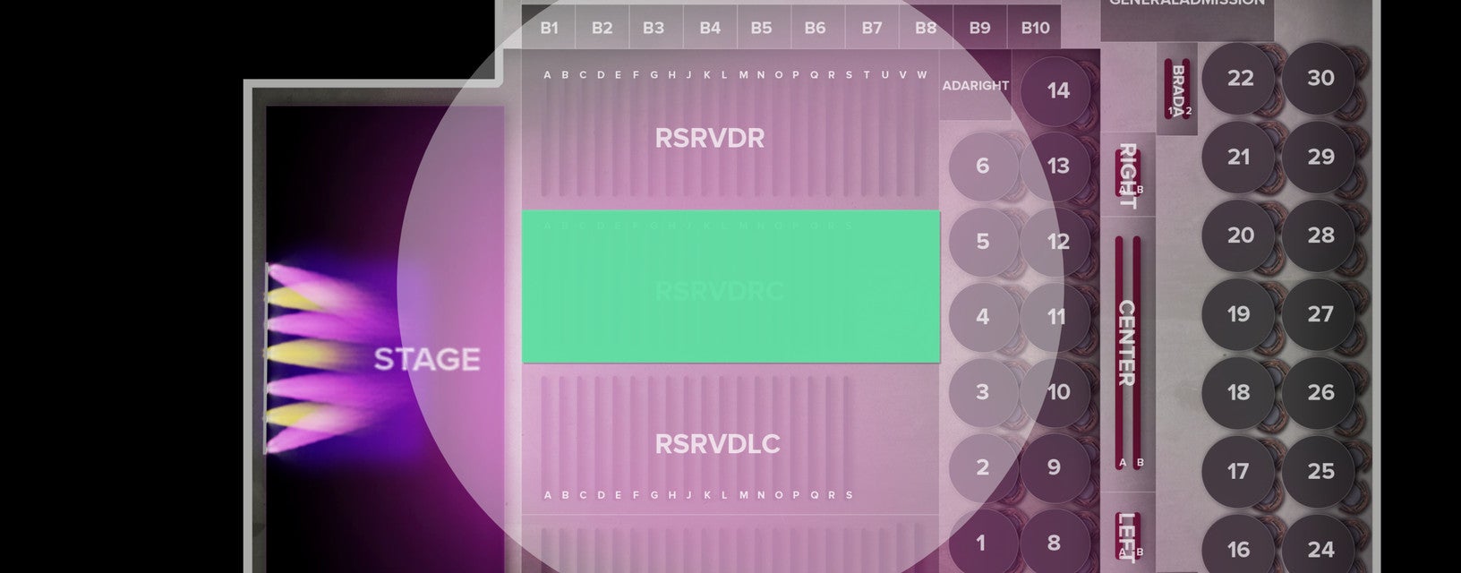 Seat view from Reserved Right Center