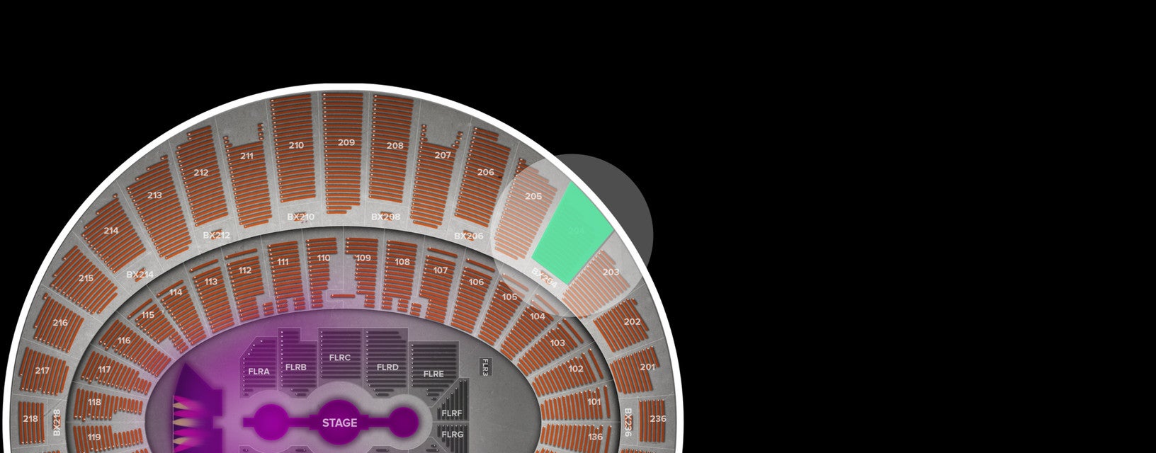 Seat view from Upper