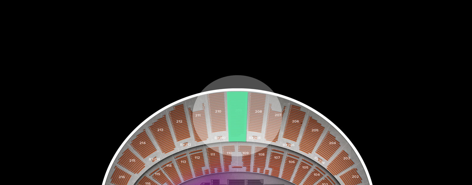 Seat view from Upper