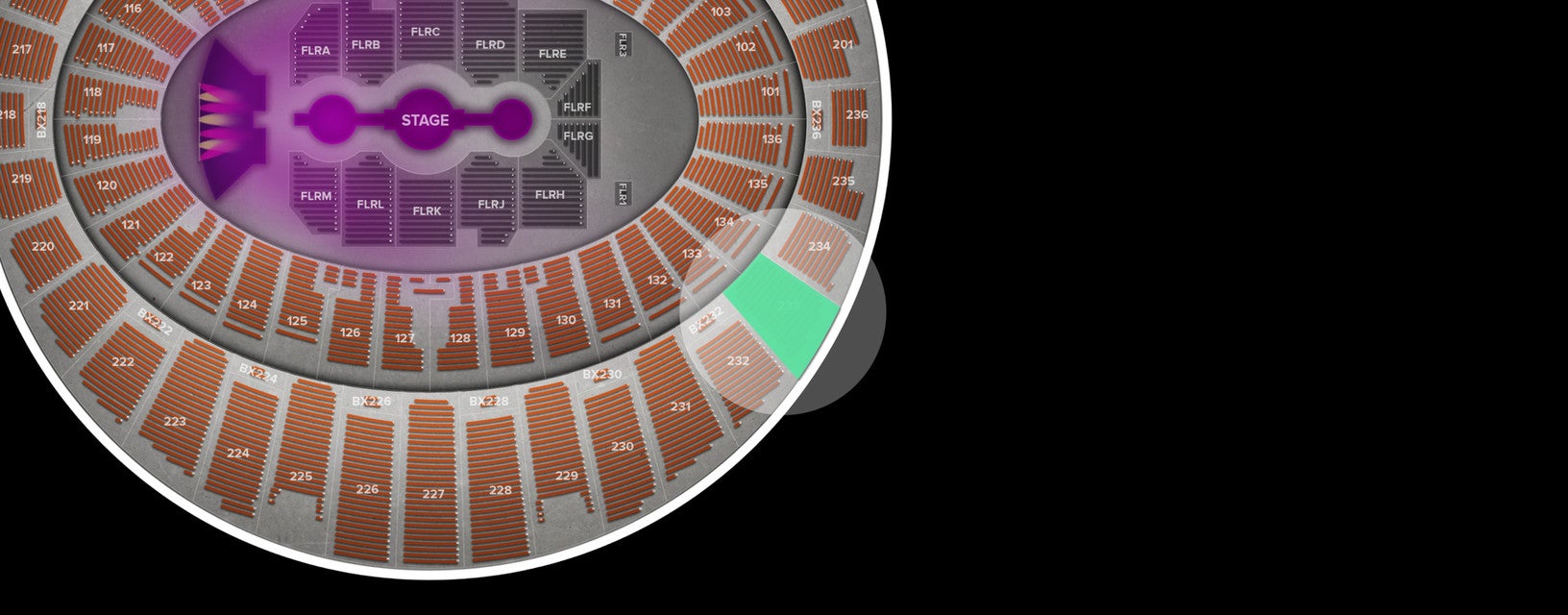 Seat view from Upper