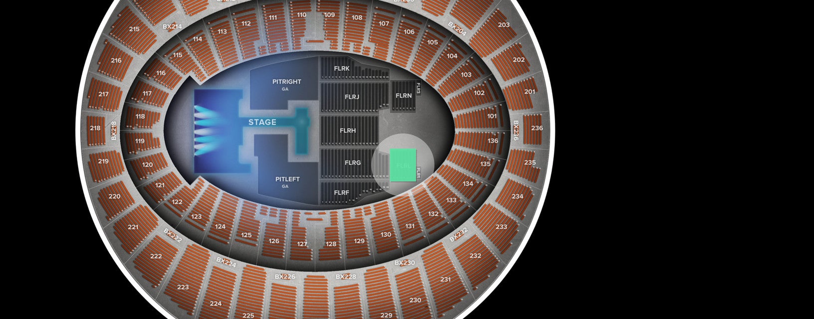 Seat view from Floor