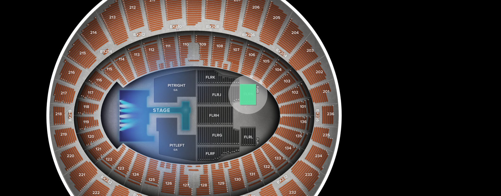 Seat view from Floor