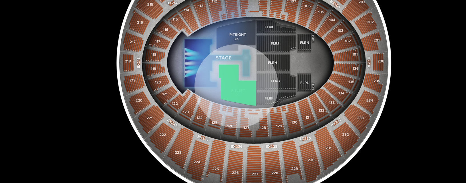 Seat view from Pit