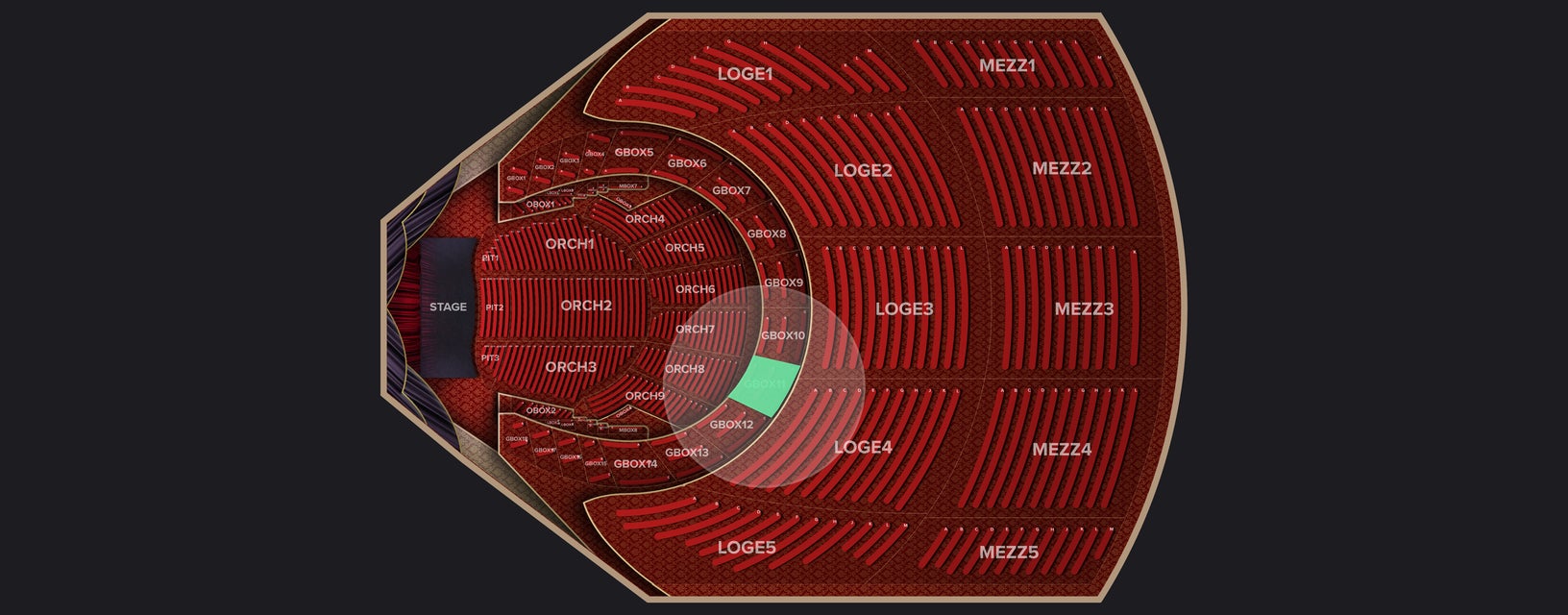Seat view from Grand Salle Box