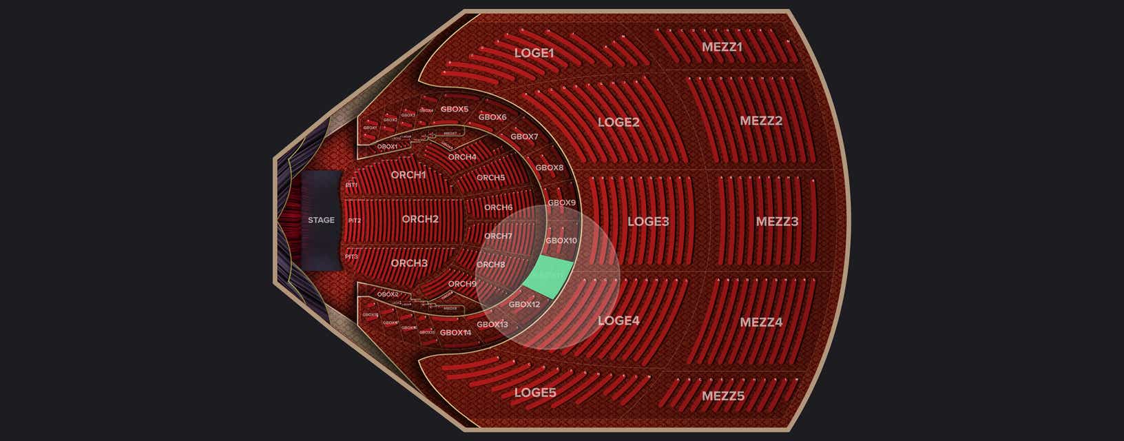 Seat view from Grand Salle Box