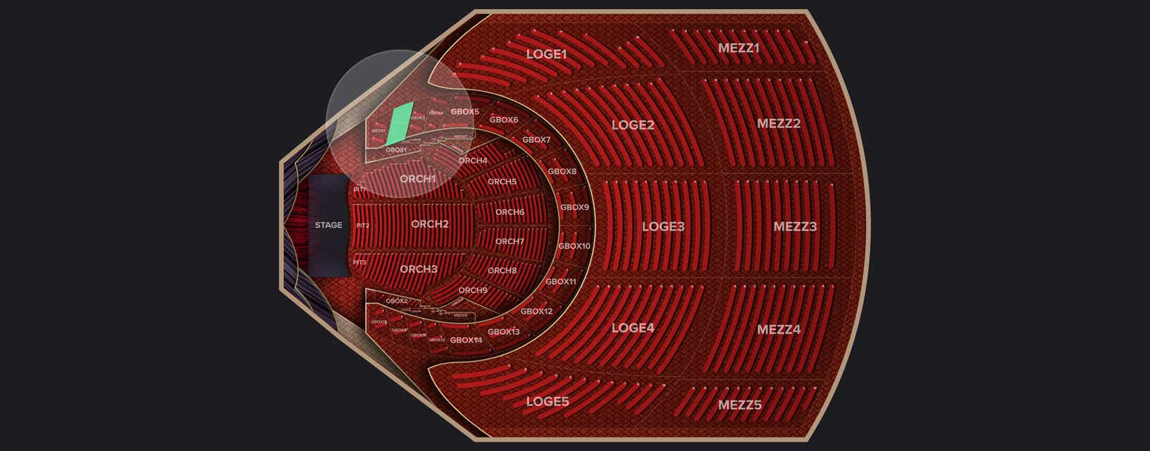 Seat view from Grand Salle Box