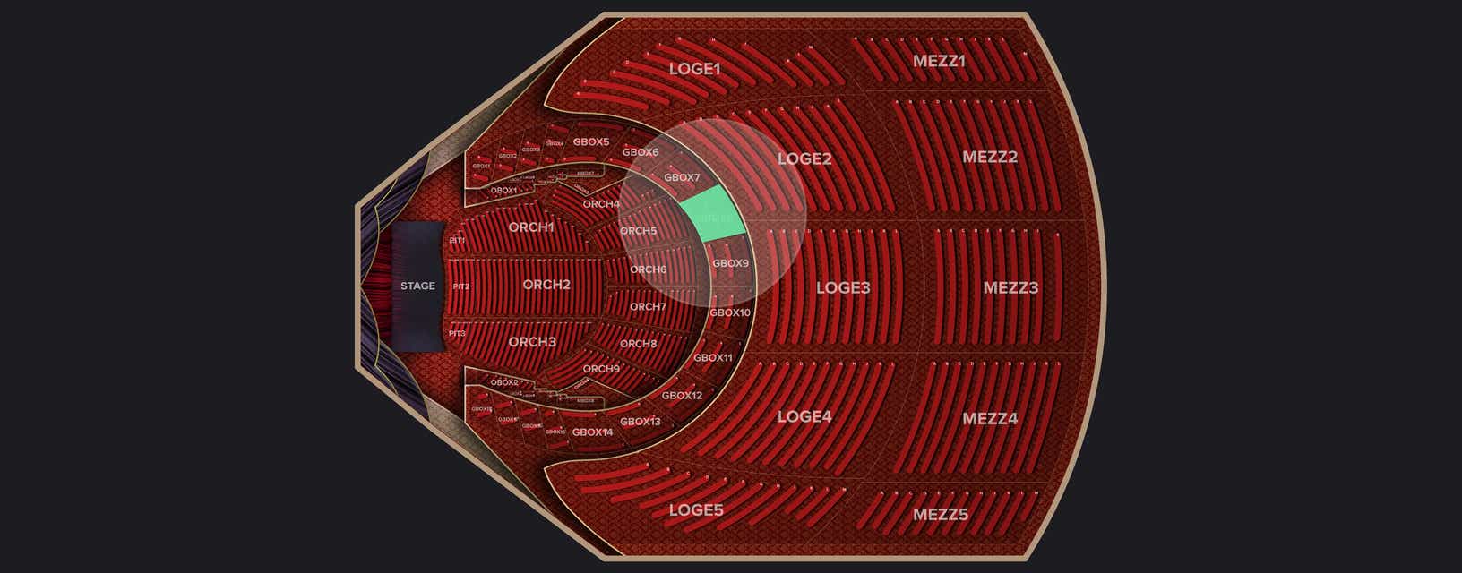 Seat view from Grand Salle Box