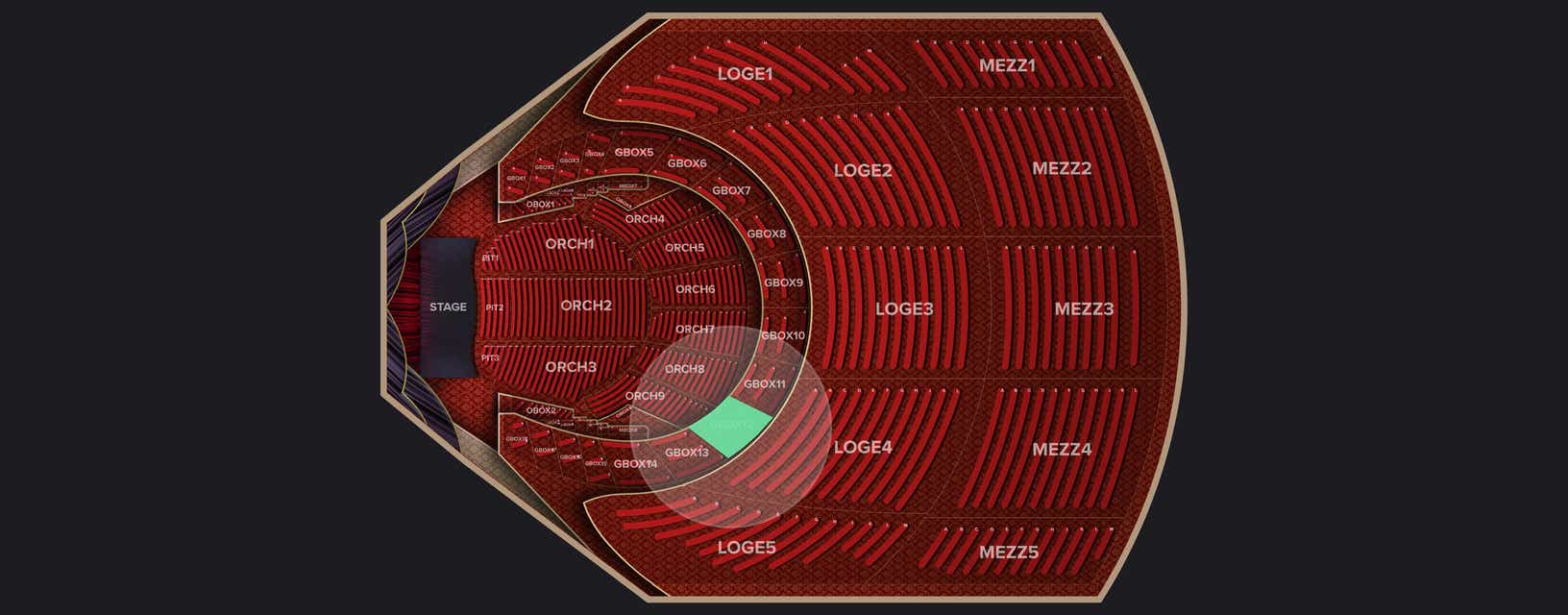 Seat view from Grand Salle Box