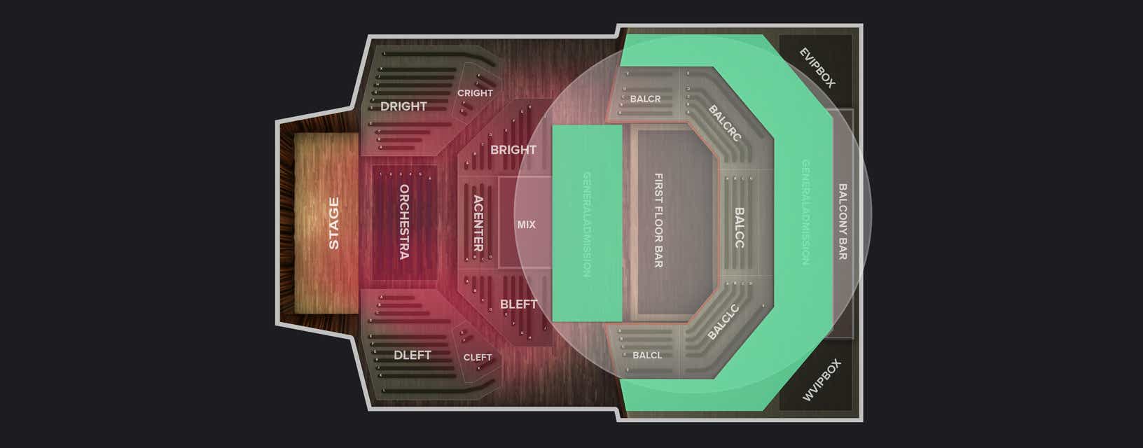 Seat view from General Admission