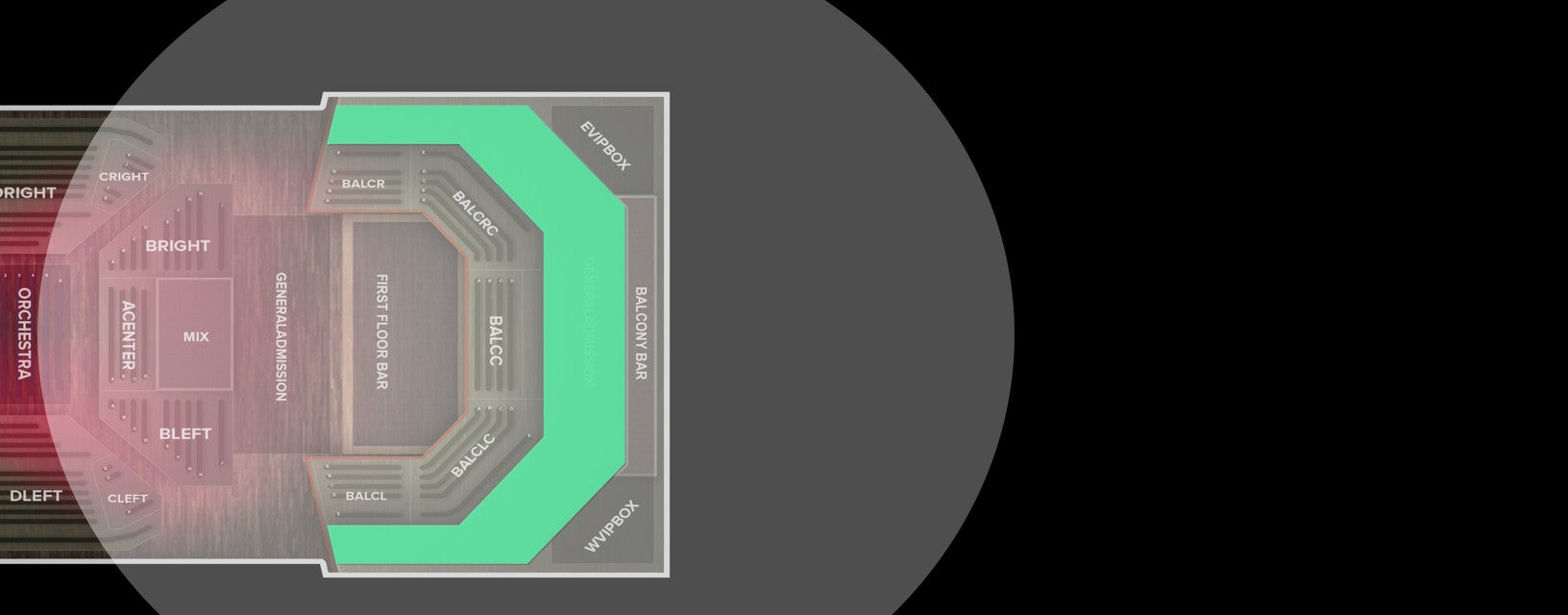 Seat view from General Admission