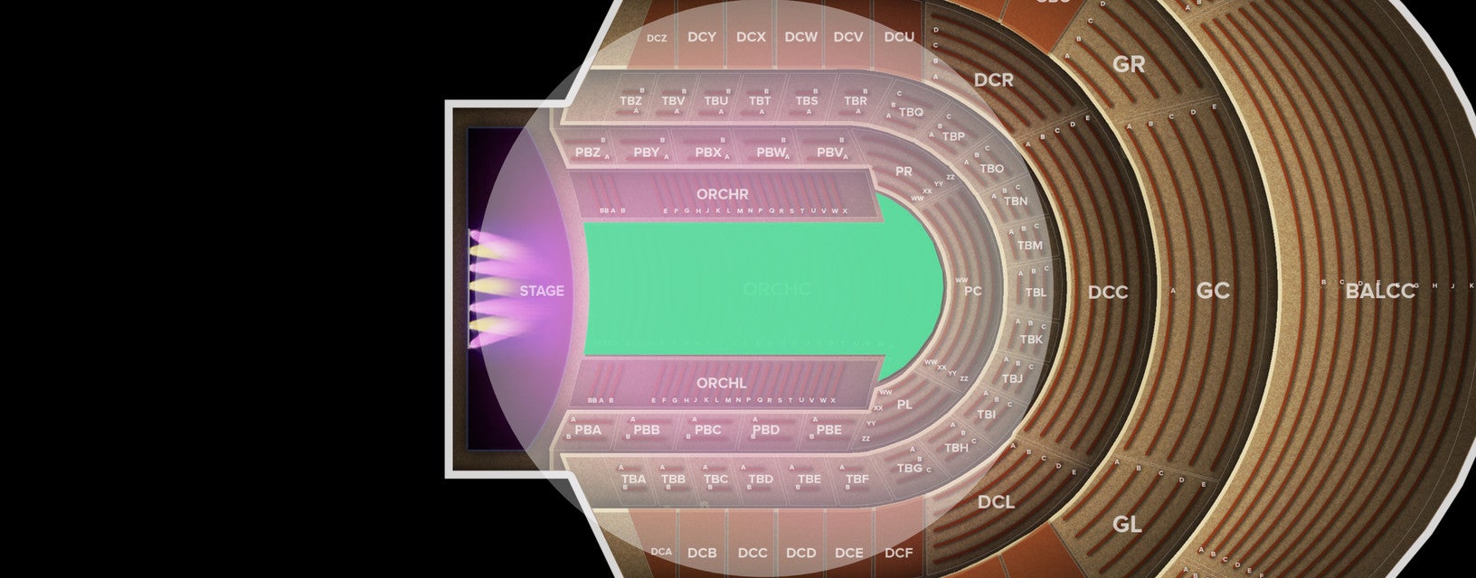 Seat view from Orchestra
