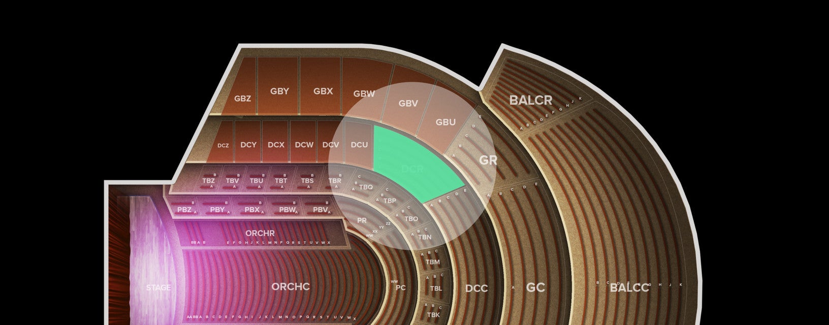 Seat view from Dress Circle