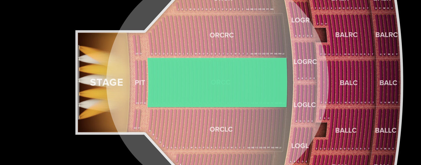 Seat view from Orchestra Center