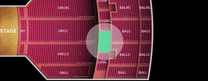 Seat view from Loge Left Center