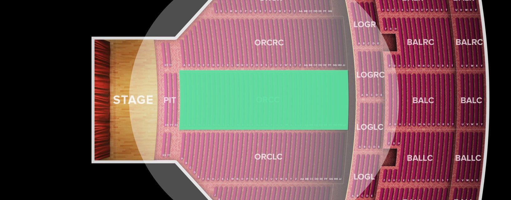 Seat view from Orchestra Center