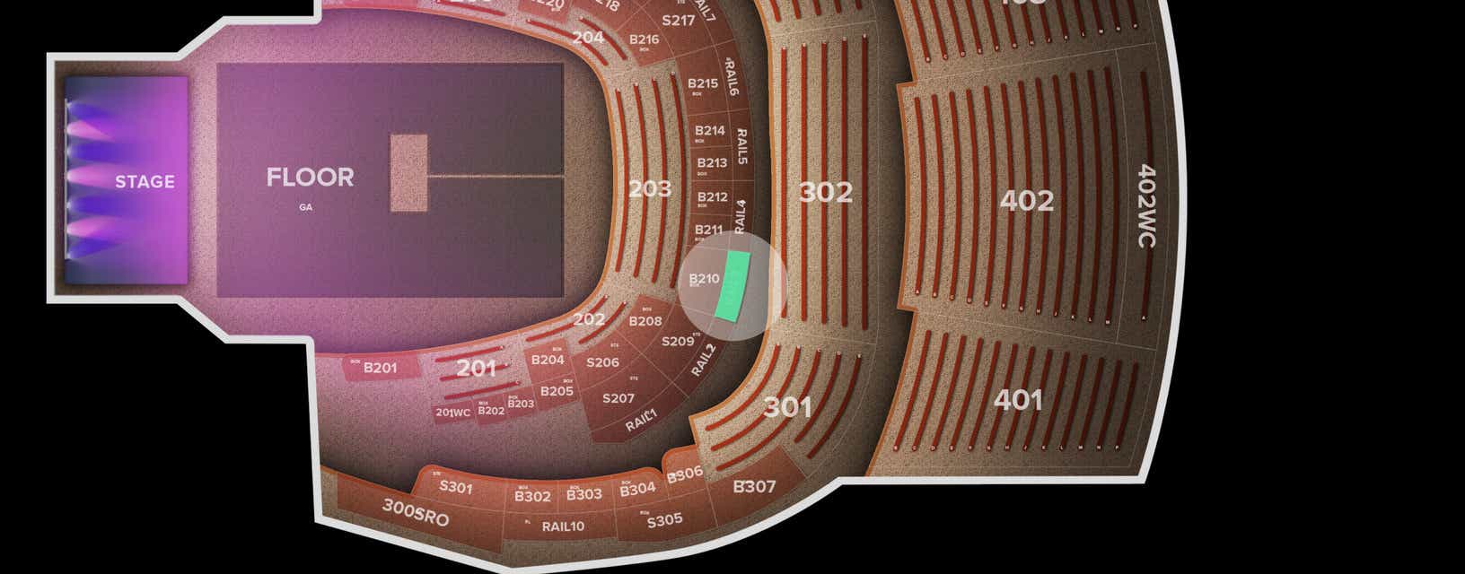Seat view from Rail