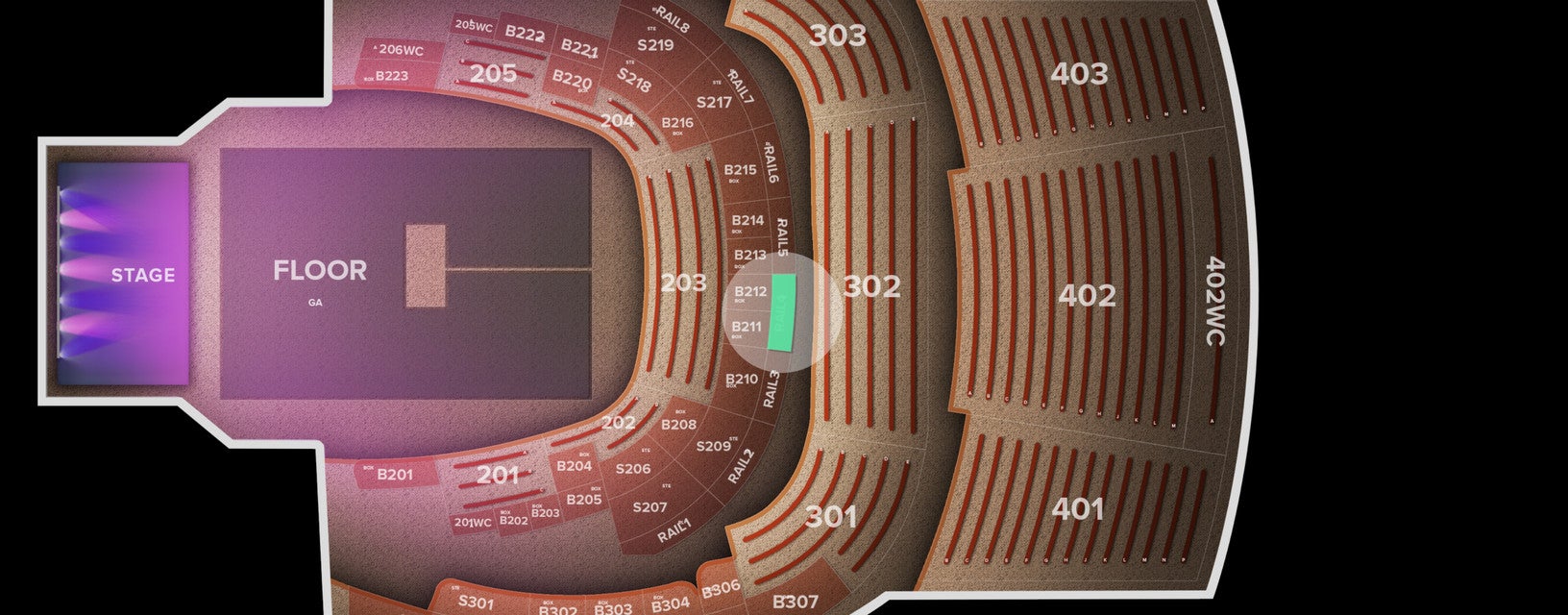 Seat view from Rail