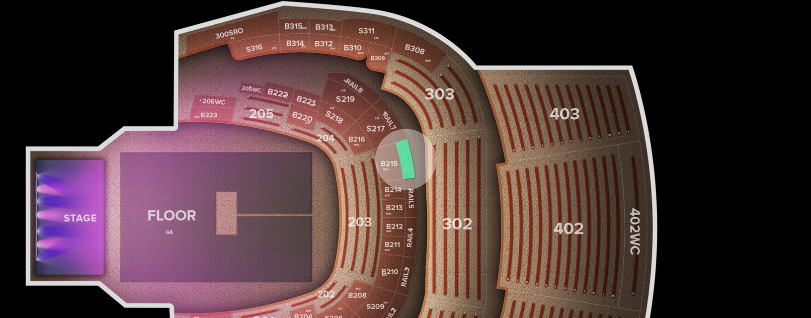 Seat view from Rail