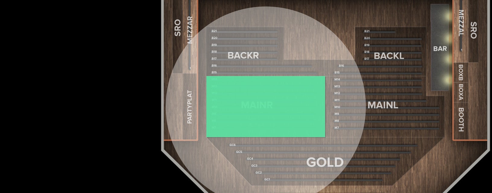 Seat view from Main Floor