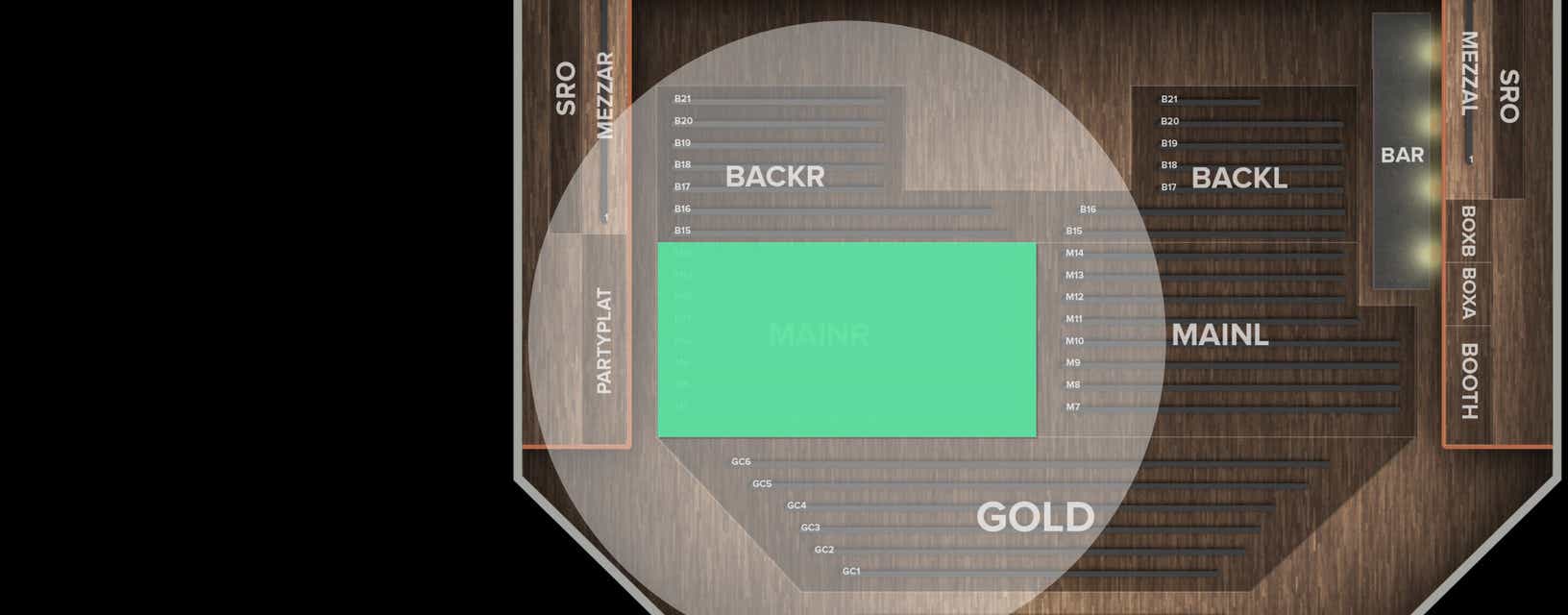 Seat view from Main Floor
