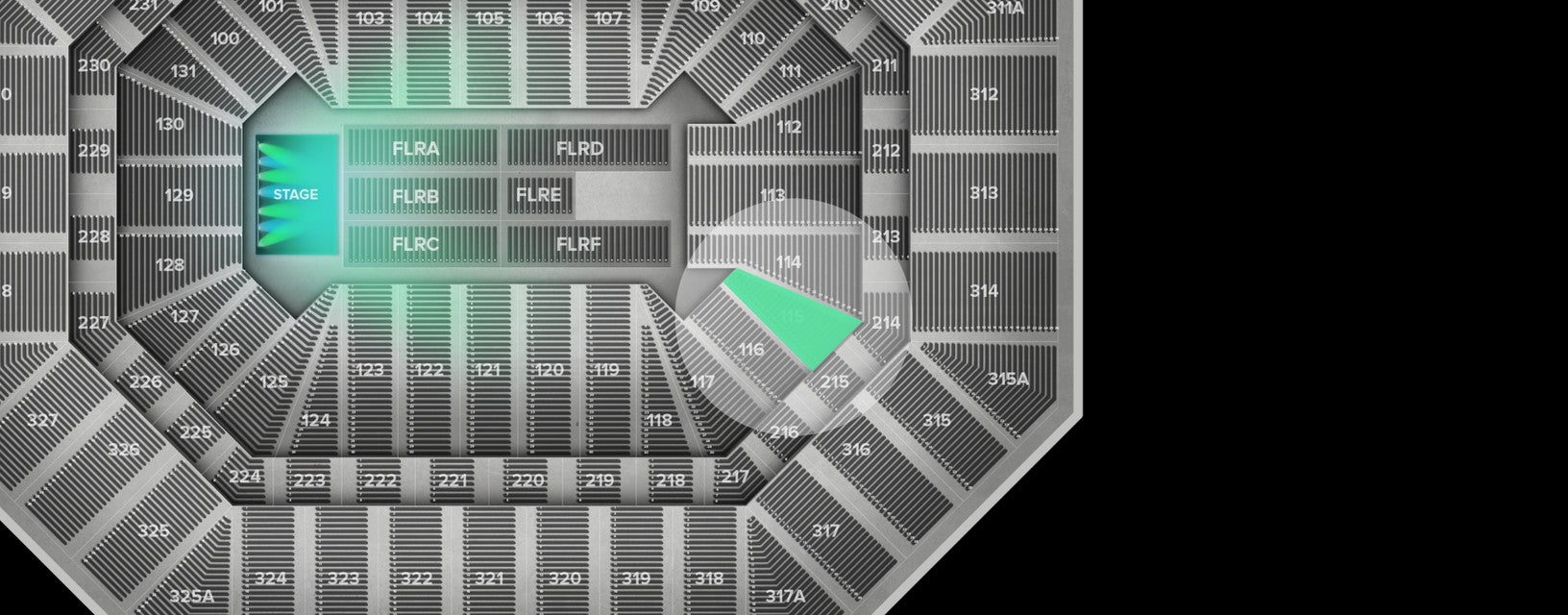 Seat view from Lower