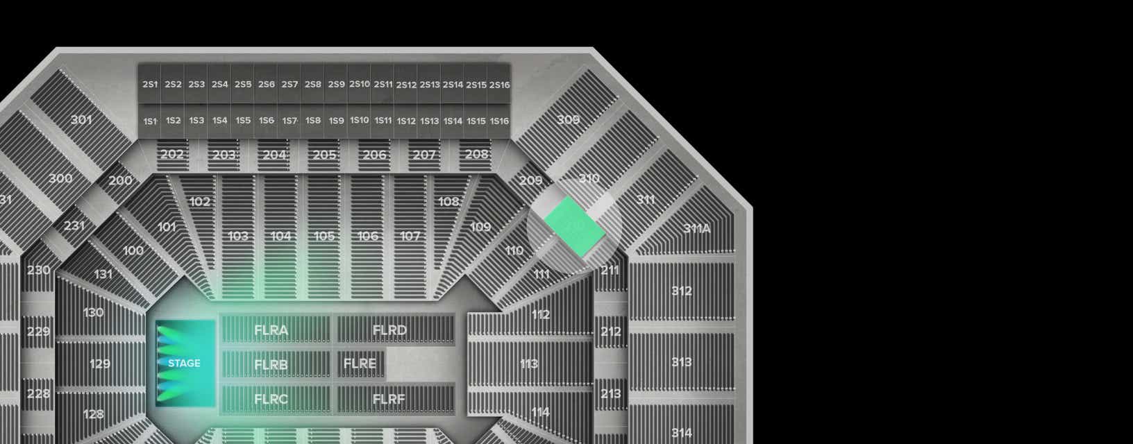 Seat view from Middle