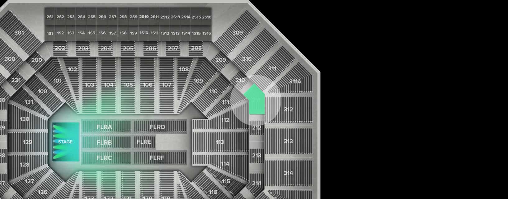 Seat view from Middle