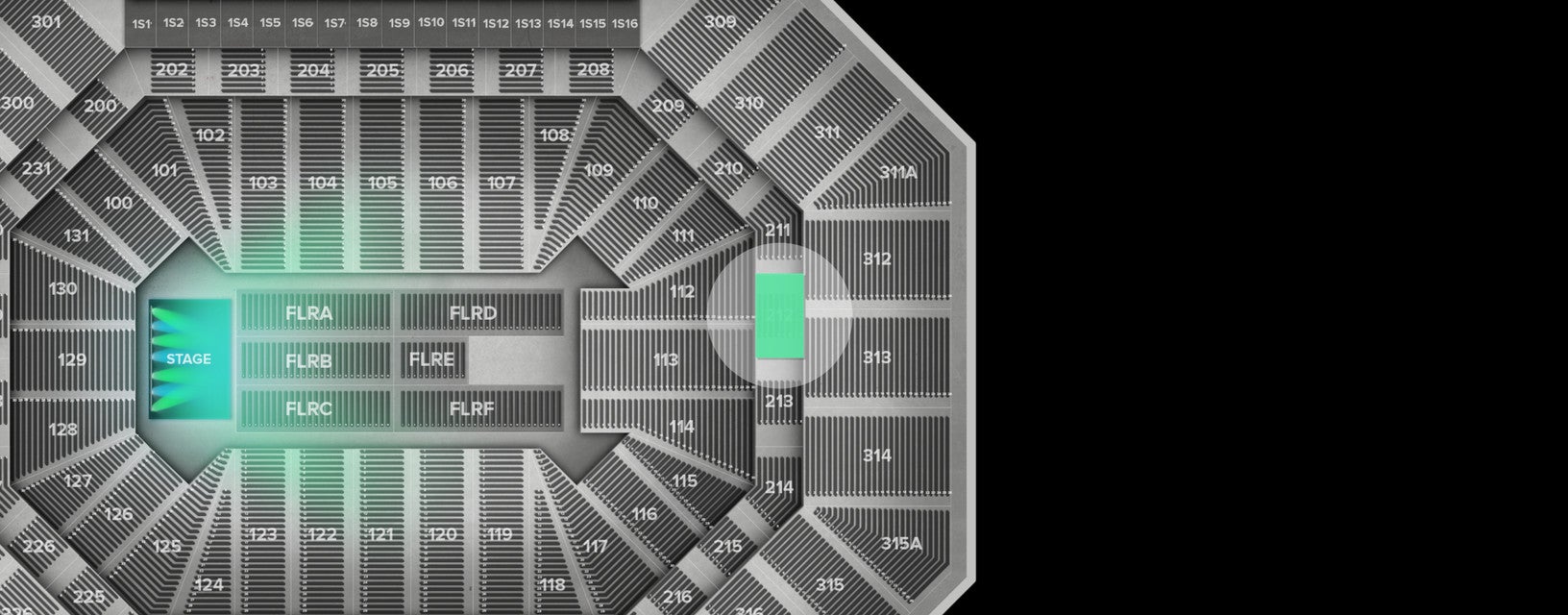 Seat view from Middle
