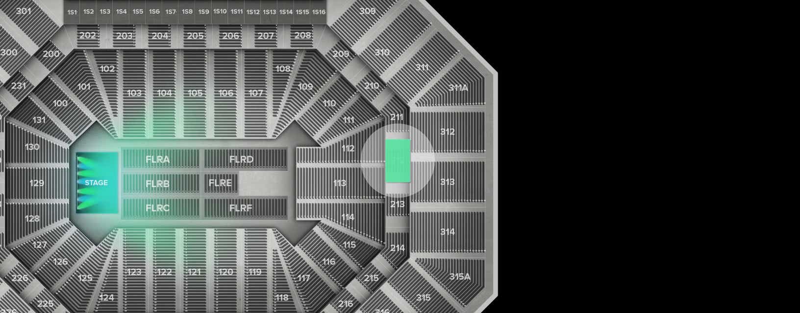 Seat view from Middle