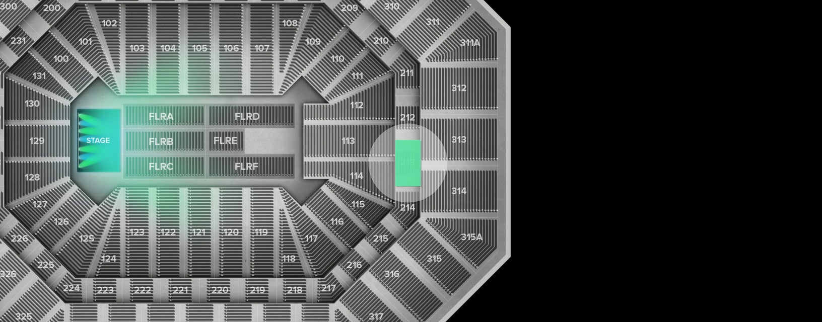 Seat view from Middle