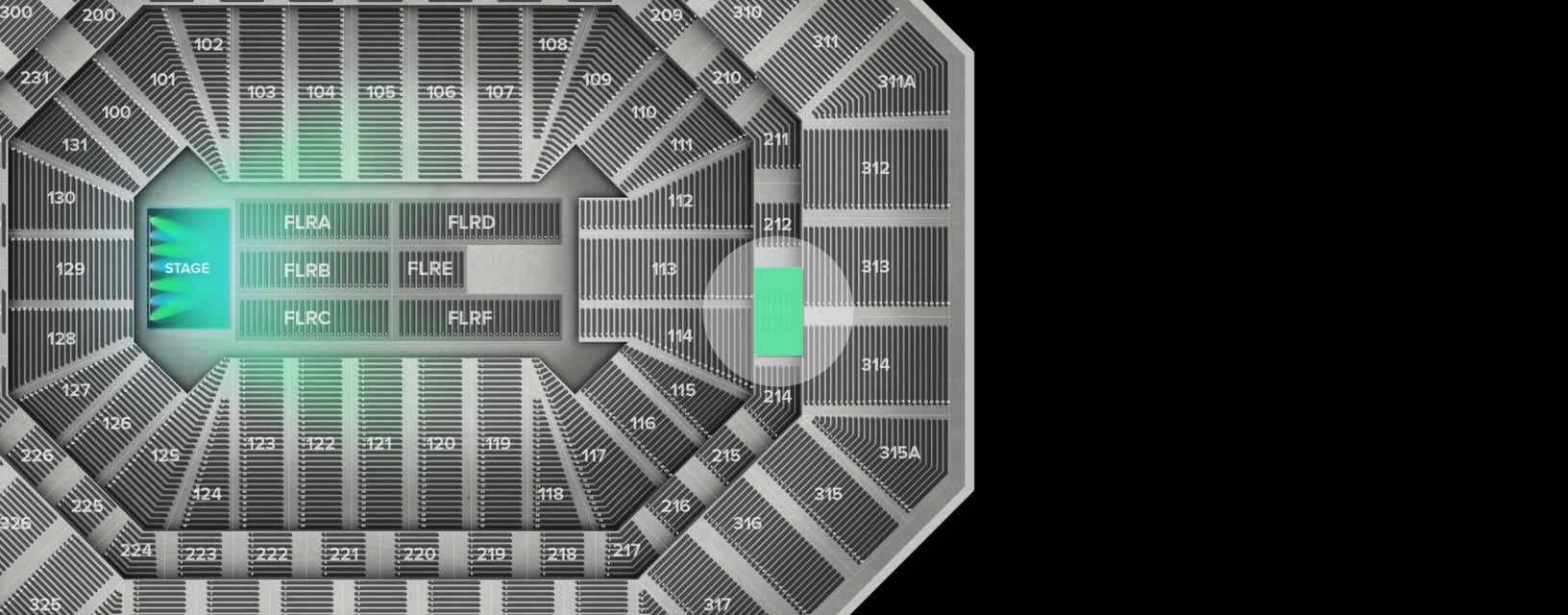 Seat view from Middle