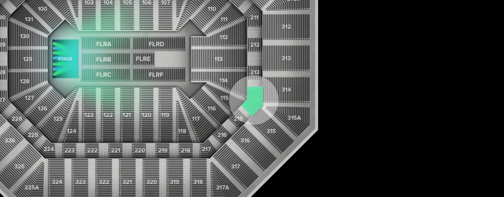 Seat view from Middle