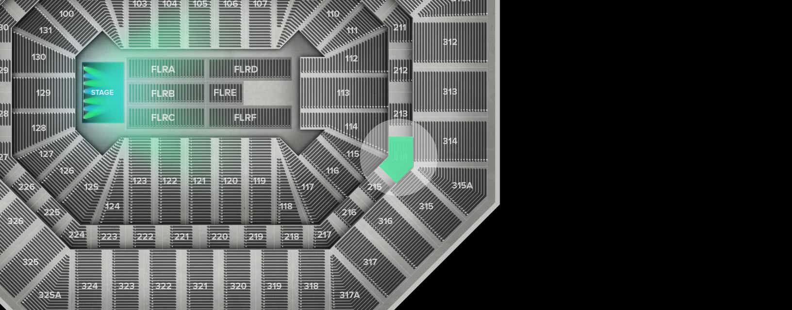 Seat view from Middle