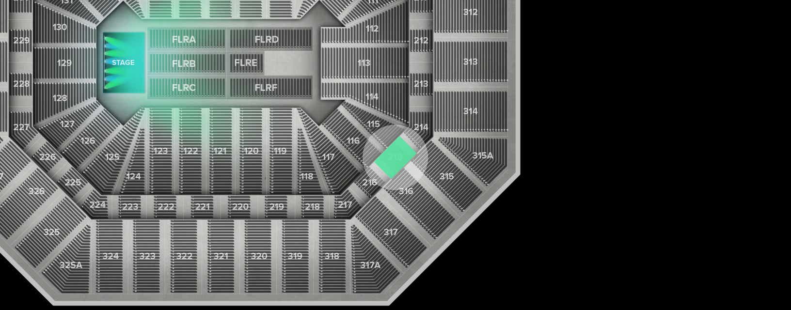 Seat view from Middle