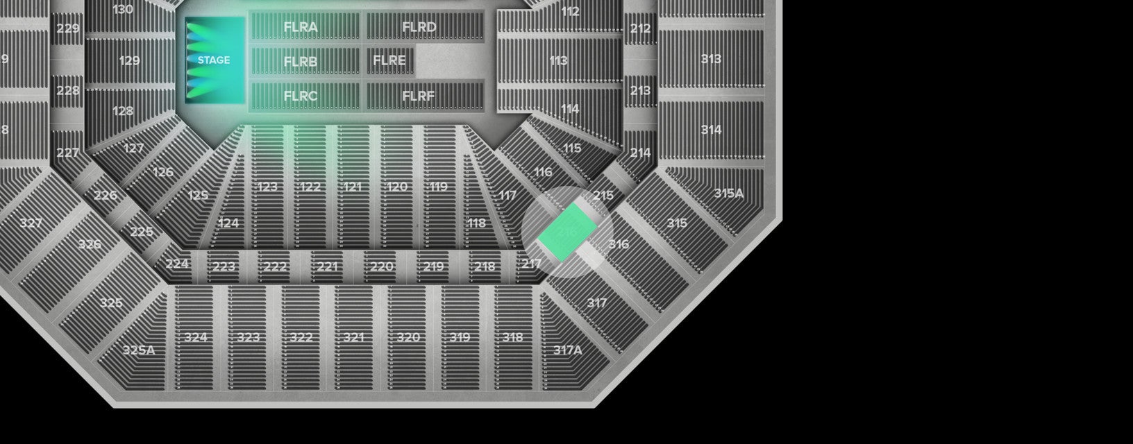 Seat view from Middle
