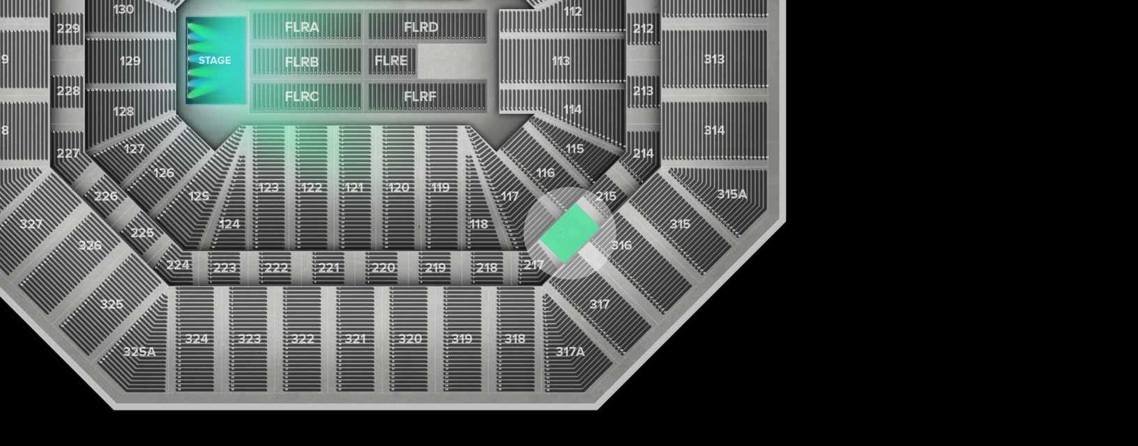 Seat view from Middle
